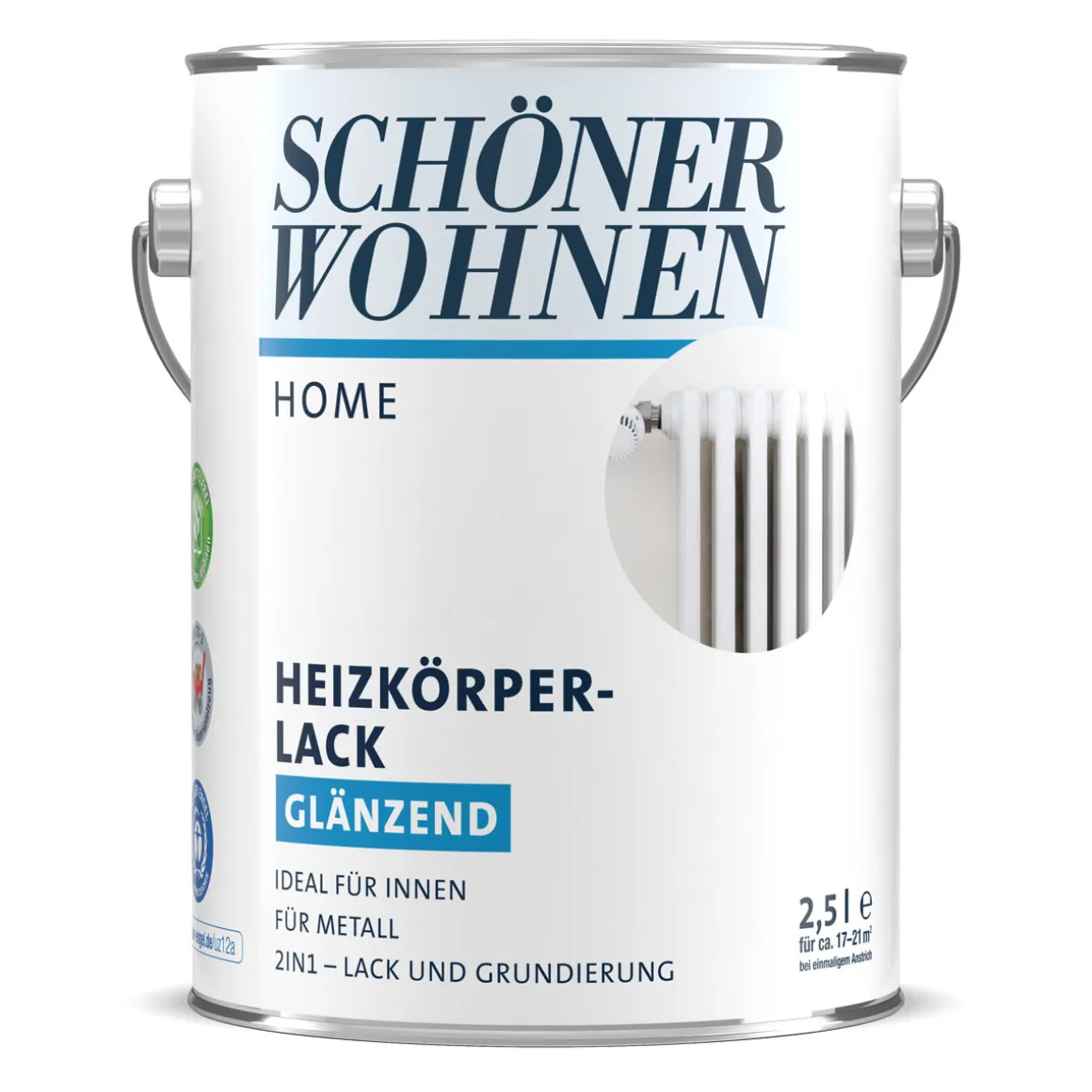Schöner Wohnen Farbe Heizkörperlack Home weiß glänzend 2,5 L