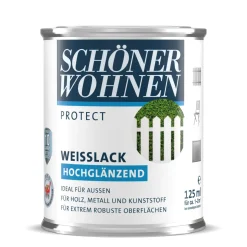 Schöner Wohnen Farbe Weißlack Protect hochglänzend 125 ml