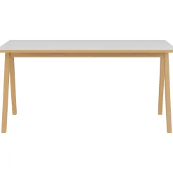 Schreibtisch 160 x 75 x 80 cm weiß/Navarra Eiche