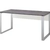 Schreibtisch Altena mit Metallkufen 158 x 75 x 79 cm weiß/Basalto-Dunkel