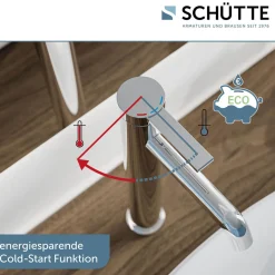 Schütte Aufsatzwaschtischarmatur „Los Angeles“ chrom Eco-Klick-Funktion