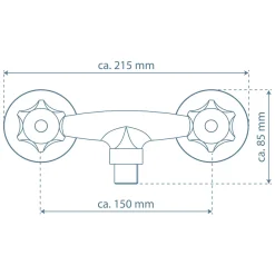 Schütte Duscharmatur Savino,chrom,Zweigriff