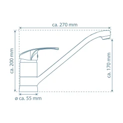 Schütte Spültischarmatur „Grande“ chrom 360° schwenkbar