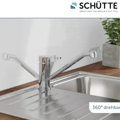 Schütte Spültischarmatur „Main“ chrom 360° schwenkbar