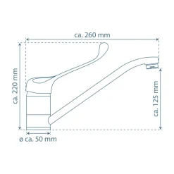 Schütte Spültischarmatur „Vital“ chrom mit Hygienegriff