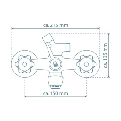 Schütte Wannenarmatur Savino,chrom,Zweigriff