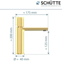 Schütte WT-Armatur New York,gold,Kartusche mit