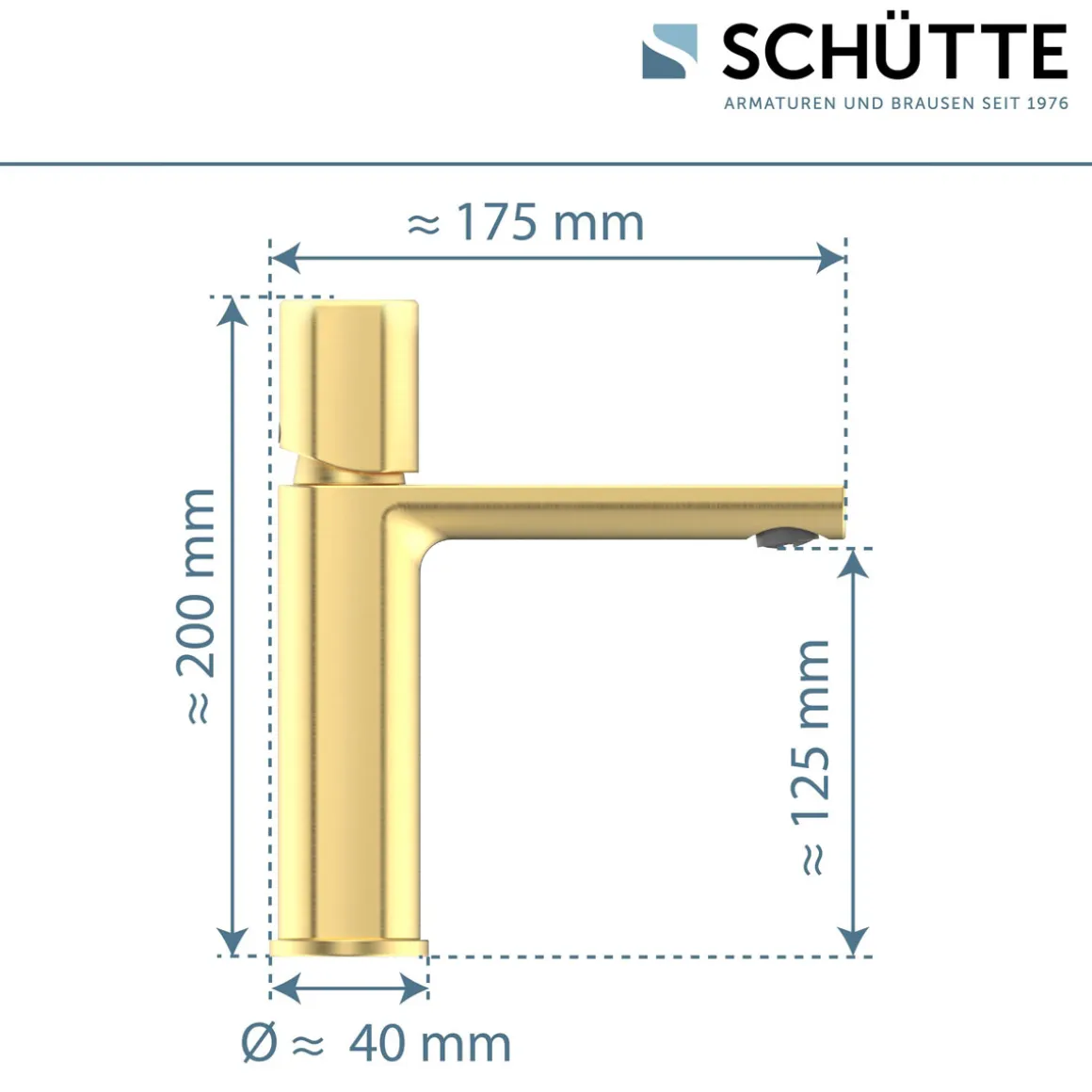 Schütte WT-Armatur New York,gold,Kartusche mit