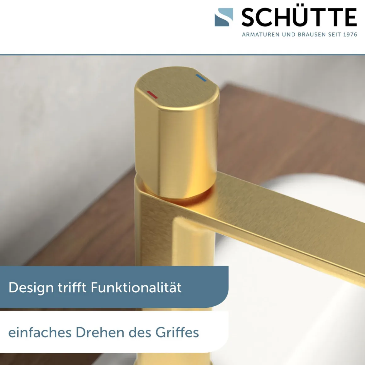 Schütte WT-Armatur New York,gold,Kartusche mit