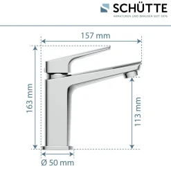 Schütte WT-Armatur Raven,chrom,Kartusche mit