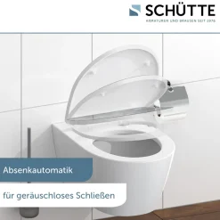 Schütte Duroplast HG WC-Sitz ROUND DIPS mit Absenkautomatik und Schnellverschluss