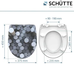 Schütte Duroplast HG WC-Sitz ROUND DIPS mit Absenkautomatik und Schnellverschluss
