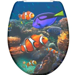 Schütte Duroplast WC-Sitz SEA LIFE mit Absenkautomatik und Schnellverschluss