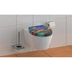 Schütte Duroplast WC-Sitz SEA LIFE mit Absenkautomatik und Schnellverschluss