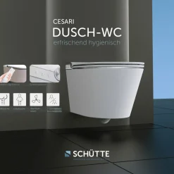 Schütte Dusch-WC-Set Cesari spülrandloser Bidet Toilettensitz