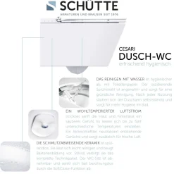 Schütte Dusch-WC-Set Cesari spülrandloser Bidet Toilettensitz
