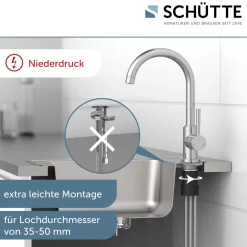 Schütte Küchenarmatur Cornwall Spültischarmatur chrom