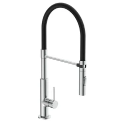 Schütte Küchenarmatur mit ausziehbarer Brause 79180 Stilo chrom schwarz