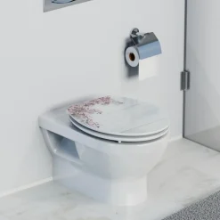 Schütte MDF HG WC-Sitz FLOWERS AND WOOD mit Absenkautomatik