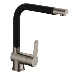 Schütte Schwenkbare Küchenarmatur Rio Edelstahloptik weiß