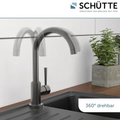 Schütte schwenkbare Küchenarmatur Cornwall graphit