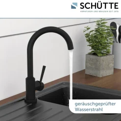 Schütte Spültischarmatur Cornwall Schwarz matt