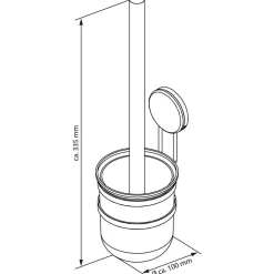 Schütte Wand-WC Bürstenhalter Chrom zum Kleben oder Schrauben