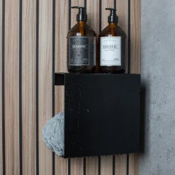 Schulte Duschablage zum Kleben Größe L mattschwarz