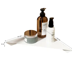 Schulte Duschablage zum Kleben über Eck Mattweiß