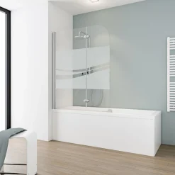 Schulte Badewannenfaltwand 2 teilig Chromoptik