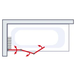 Schulte Badewannenfaltwand 3 teilig Alpinweiß