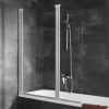Schulte Badewannenfaltwand 2-teilig Komfort 1400 x 1140 mm Echtglas alpinweiß