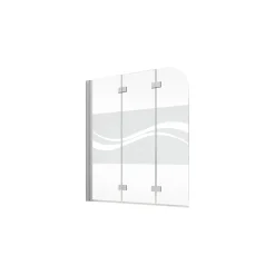 Schulte Badewannenfaltwand Komfort 3 teilig grau