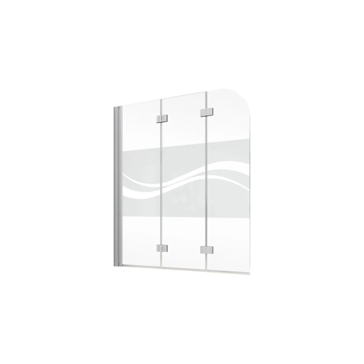 Schulte Badewannenfaltwand Komfort 3 teilig grau