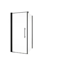 Schulte Drehtür inkl SeitenwandAlexa Style 2.0" Mattschwarz 192 x 90 cm