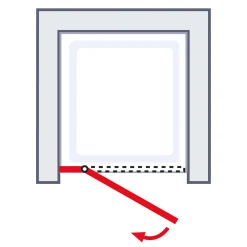 Schulte Drehtür MasterClass Nische links 200 x 90 cm