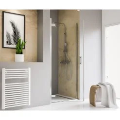 Schulte Drehtür pendelbar in Nische Toura 80 x 200 cm chrom Anschlag links