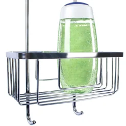 Schulte Duschablage zum Hängen mit zwei Etagen chromoptik