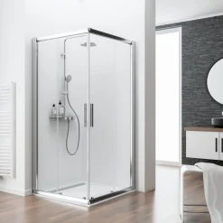 Schulte Duschwand Kristall Trend II Eckeinstieg 185 x 80 cm