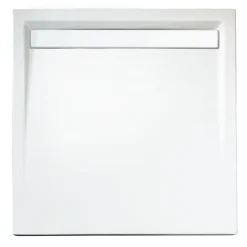 Schulte Duschwanne Quadrat extra flach Rinne 1000 x 1000 mm Alpinweiß