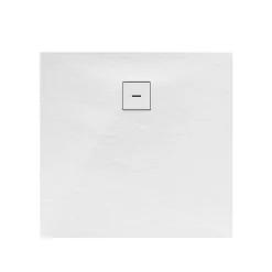 Schulte Eck-Duschwanne Mineralguss Quadrat 90 x 4 x 90 cm Steinstruktur alpinweiß