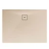Schulte Eck-Duschwanne Rechteck Steinstruktur 120 x 4 x 80 cm sandfarben
