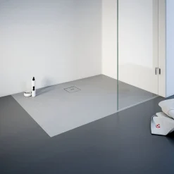 Schulte Express Plus Duschwa Mineralg Steinstr Rechteck -Plan 1200 x 750 grau