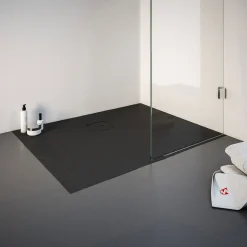 Schulte Express Plus Duschwa Mineralg Steinstr Rechteck -Plan 1000 x 750 anthraz.