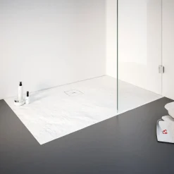 Schulte Express Plus Duschwa Mineralg Steinstr Rechteck -Plan 1400 x 800 alpinweis