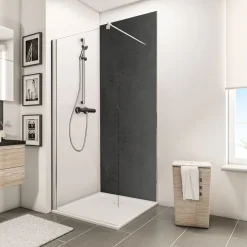 Schulte ExpressPlus Duschrueckwand DecoDesign Dekor Stein Anthrazit 2100 x 1000