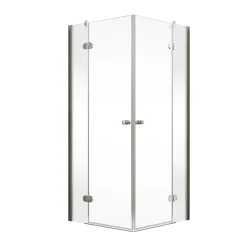 Schulte ExpressPlus MasterClass Eckeinsti auf DB 2000 x 800 x 800 chrom klar fixil Rundgriff