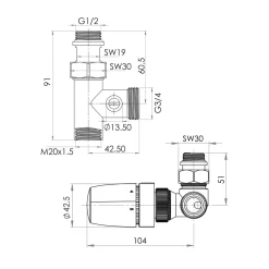 Schulte ExpressPlus Set Mischbetrieb verchromt Version rechts