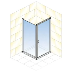 Schulte ExpressPlus Sunny Drehtür inkl Seitenwand