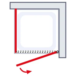 Schulte ExpressPlus Sunny Drehtür inkl Seitenwand